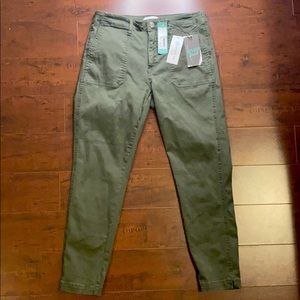 Studio Blue Olive Green Utility Pocket Pants
